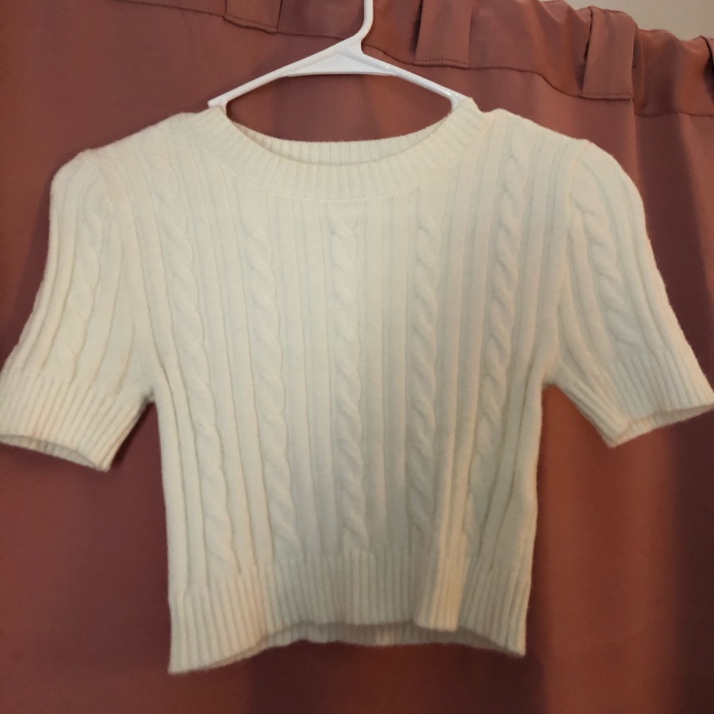 small, white forever 21 crop top,